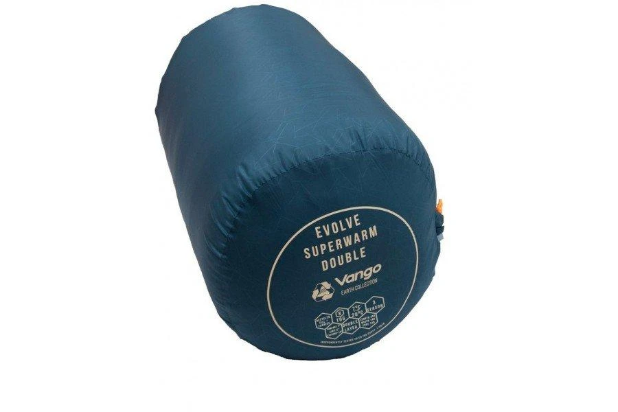 Vango Evolve Superwarm Double Sleeping Bag - Moroccan Blue - Image 3