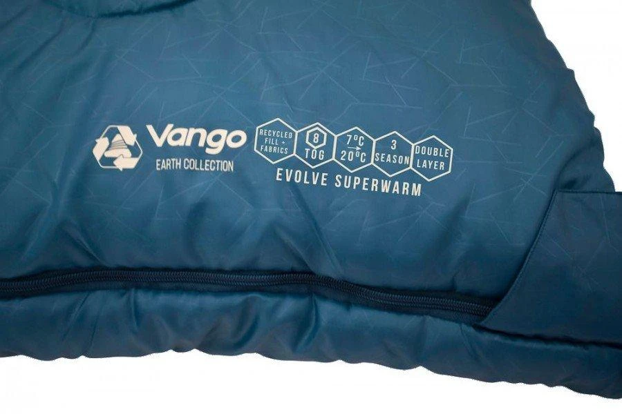Vango Evolve Superwarm Double Sleeping Bag - Moroccan Blue - Image 4