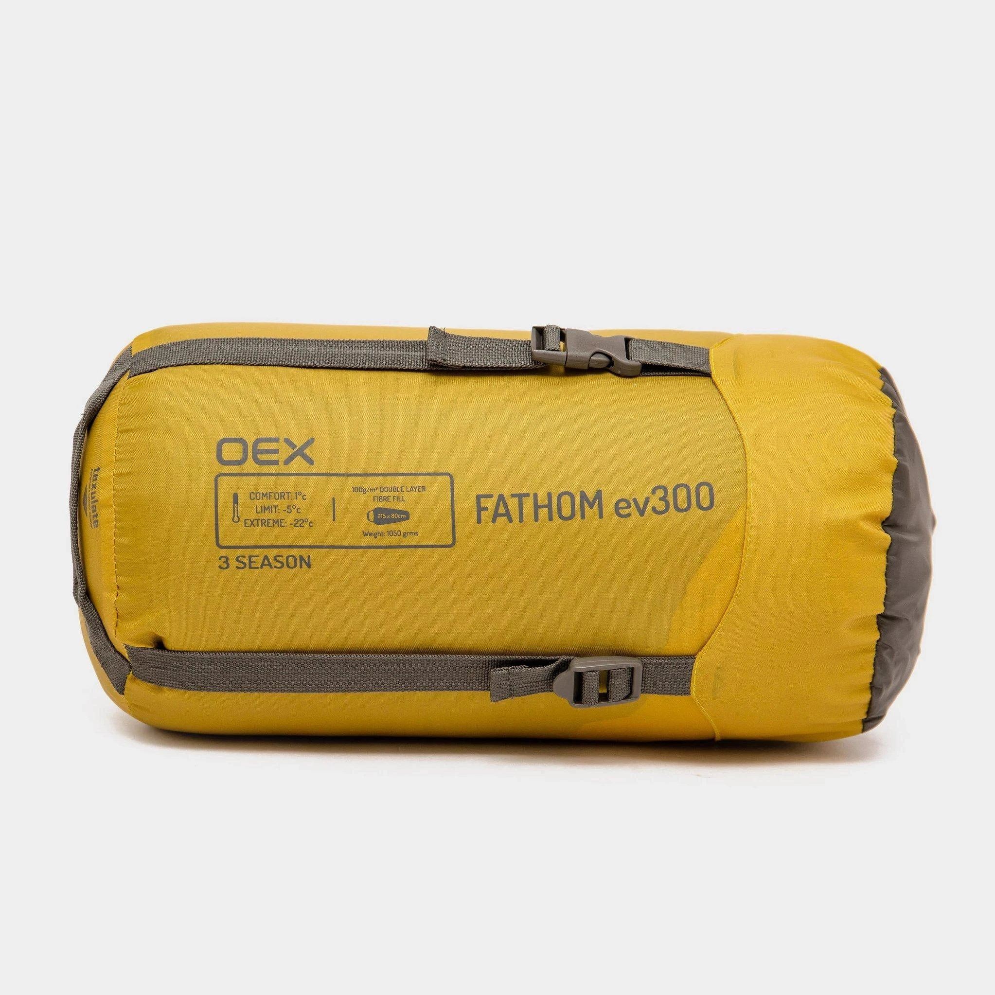 OEX Fathom EV 300 Sleeping Bag - Yellow - Image 3
