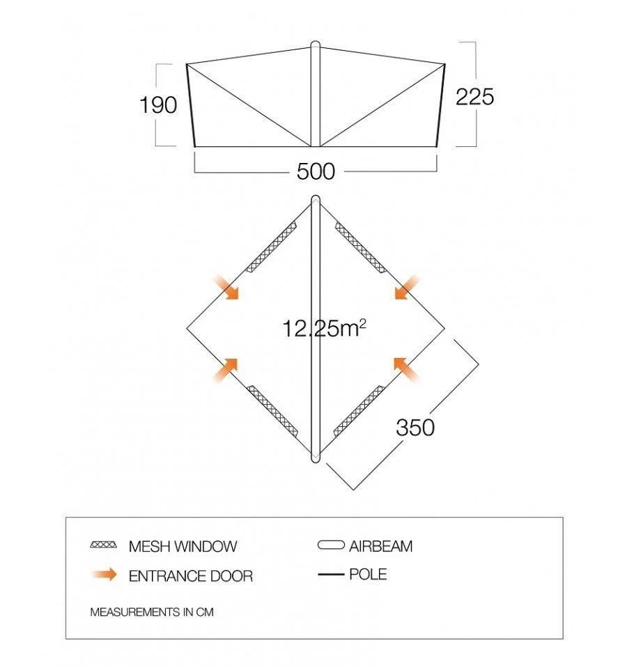 Vango Trigon Airhub Shelter - Blue - Image 6