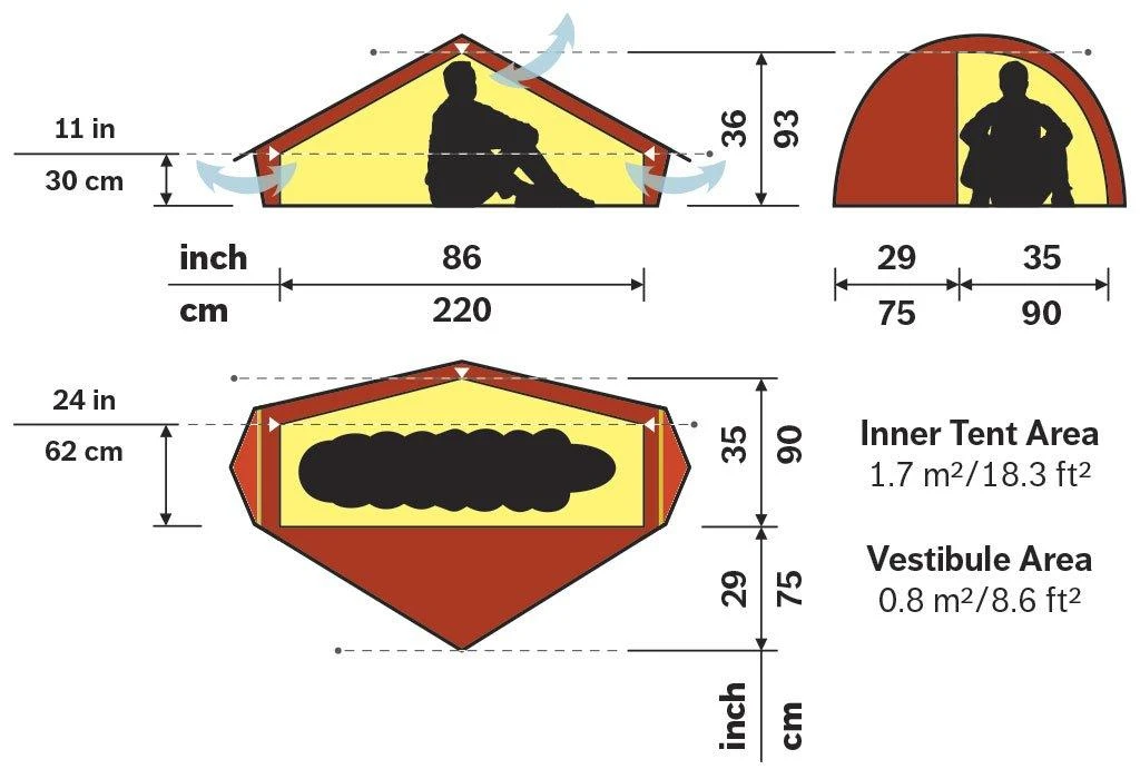 Hilleberg Akto 1-Person Tent - Red - Image 3