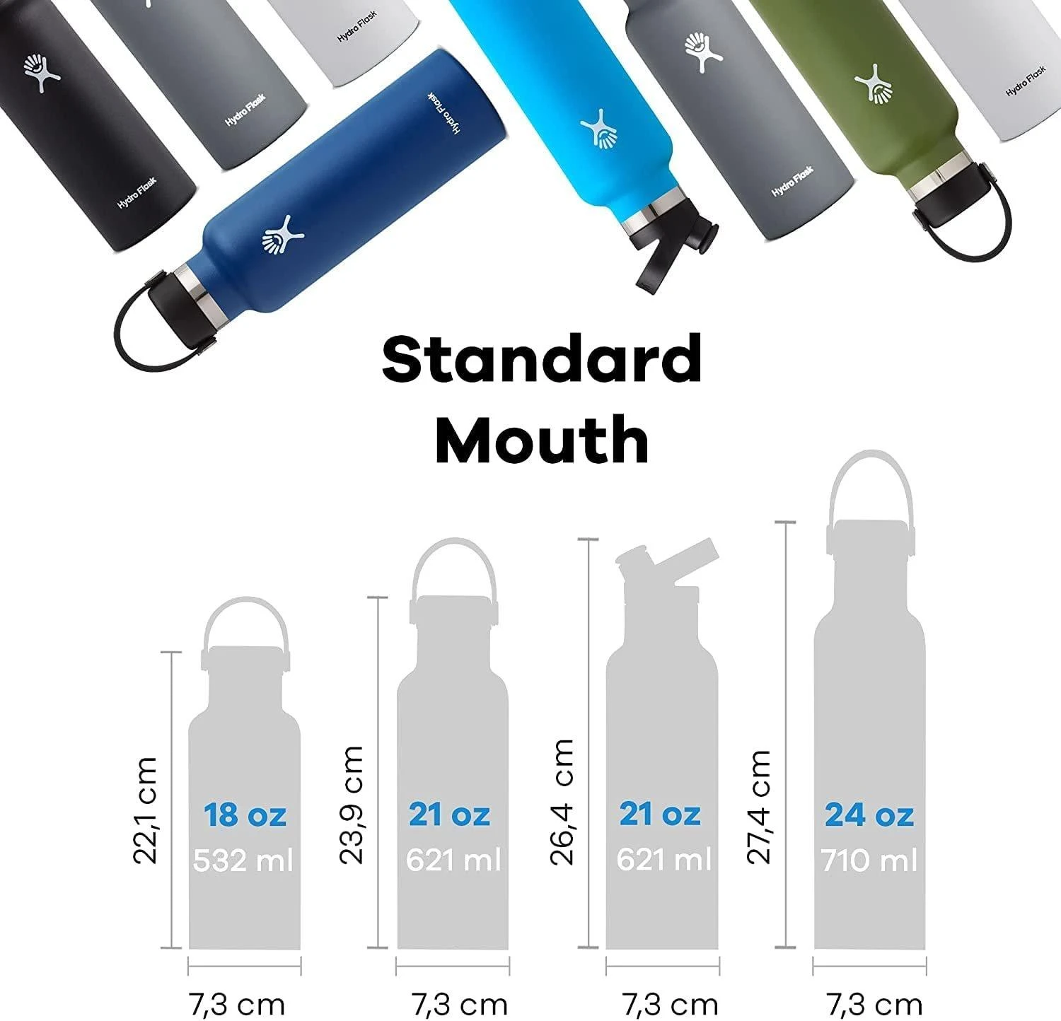 Hydro Flask 21oz Flex Standard Mouth - Rain - Image 2